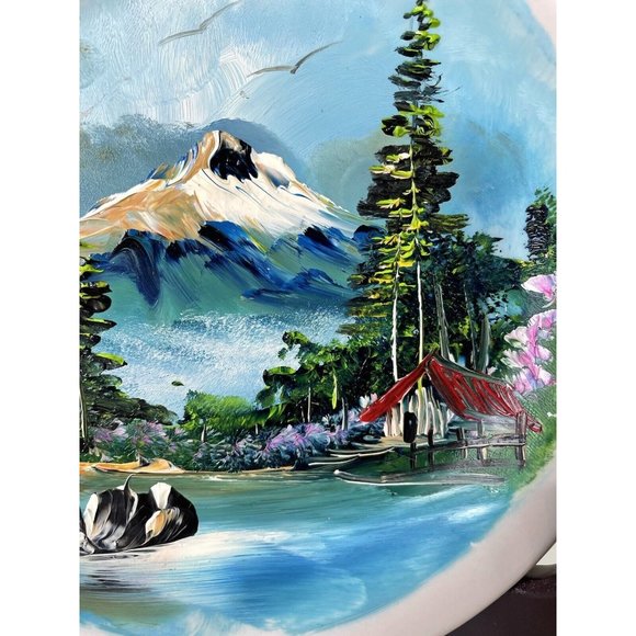 Hand Painted Mountain Scene Plate, Santa Anita Mexico, Home Decor, 6.5” - Picture 4 of 12